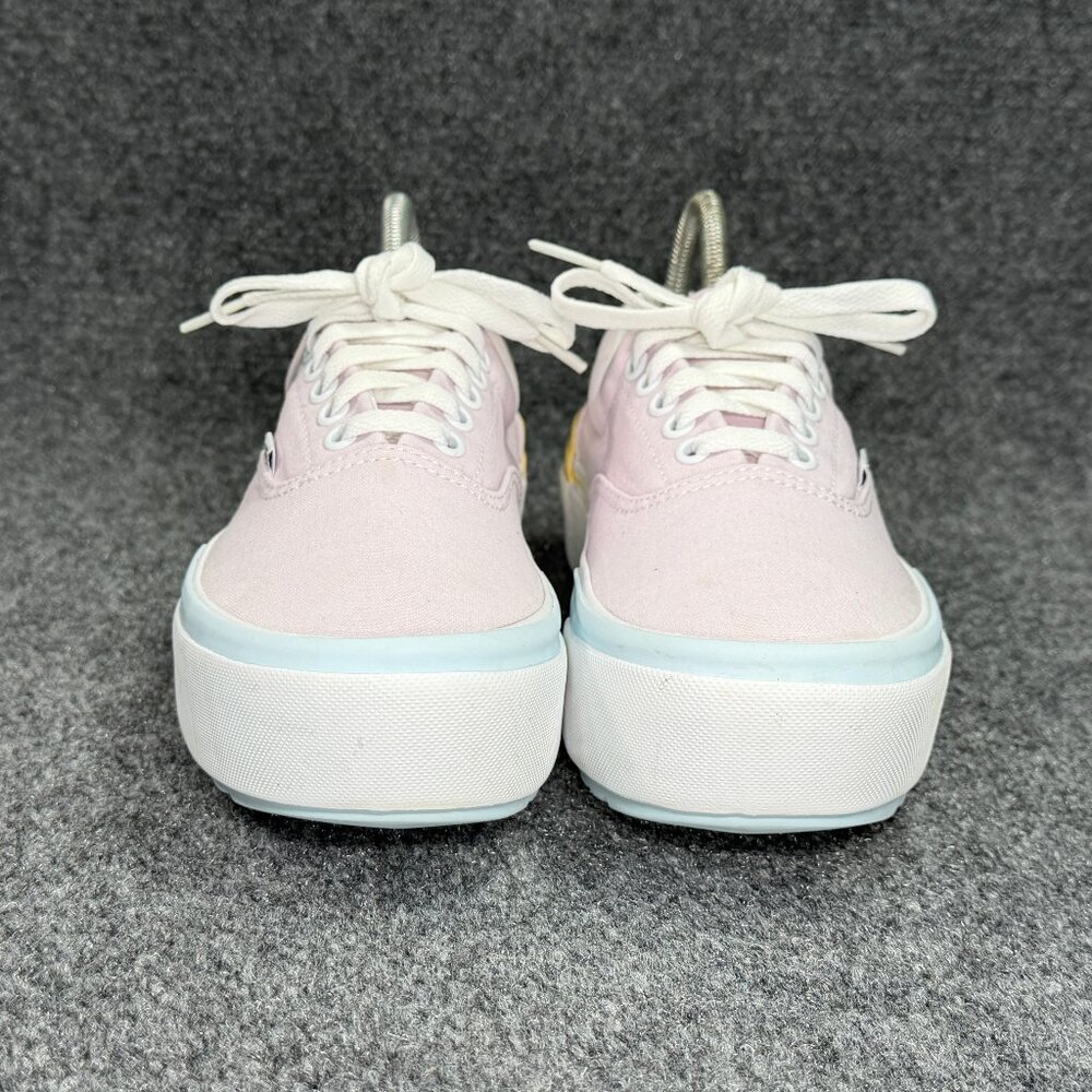 Vans Era Stacked Paltform‎ Sneakers Women's 9.5 Pink Blue Yellow Low Lace Retro - Picture 3 of 12